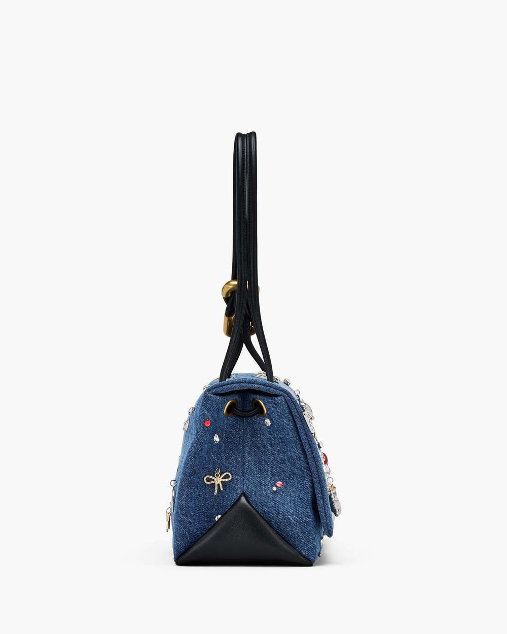Marc Jacobs The Trinket Charm Denim Large Dual Bag Medium Wash Multi BAGS|NEW ARRIVALS
