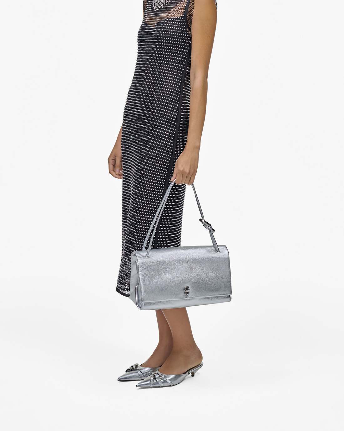 Marc Jacobs The Metallic Large Dual Bag Silver BAGS