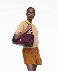 Marc Jacobs The Suede Large Dual Dark Plum BAGS