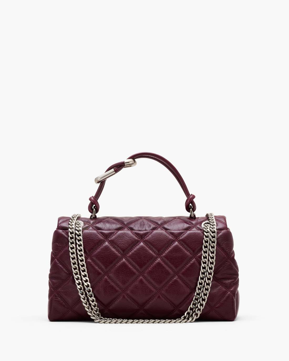 Marc Jacobs The Quilted Dual Convertible Shoulder Bag Dark Plum BAGS