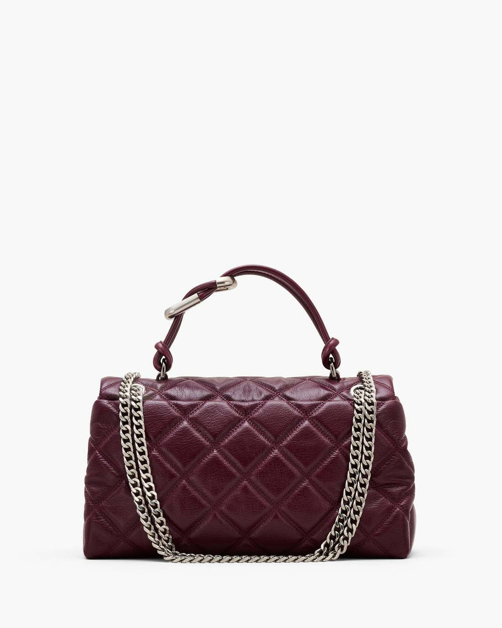 Marc Jacobs The Quilted Dual Convertible Shoulder Bag Dark Plum BAGS
