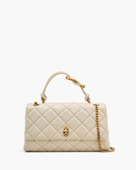 Marc Jacobs The Quilted Dual Convertible Shoulder Bag Cloud White BAGS