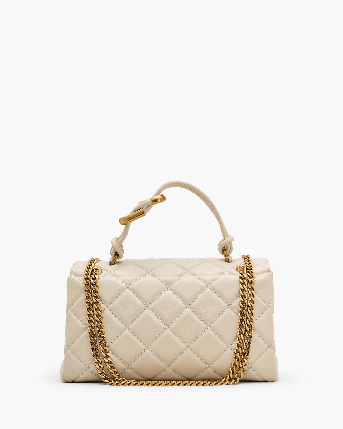 Marc Jacobs The Quilted Dual Convertible Shoulder Bag Cloud White BAGS