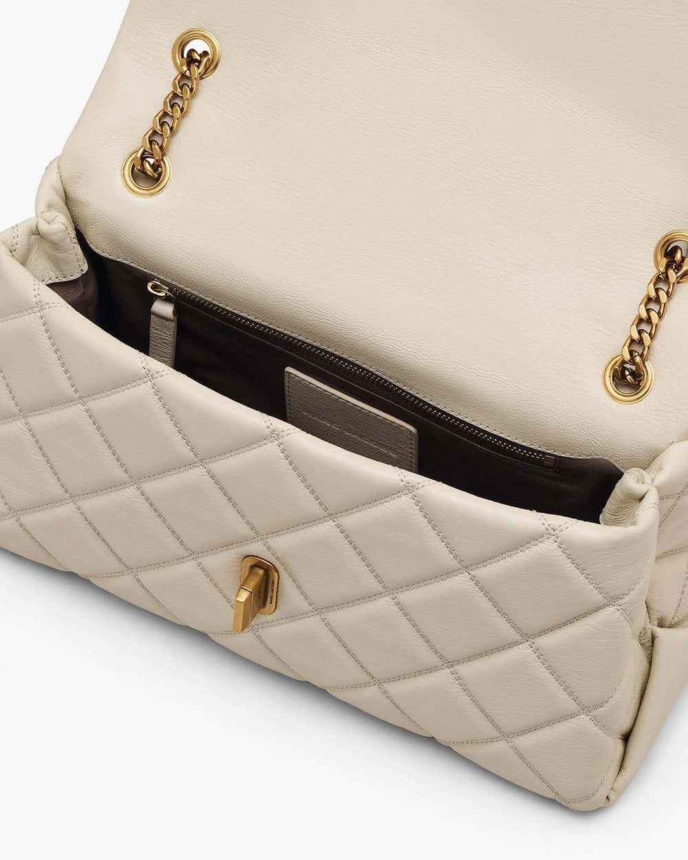 Marc Jacobs The Quilted Dual Convertible Shoulder Bag Cloud White BAGS