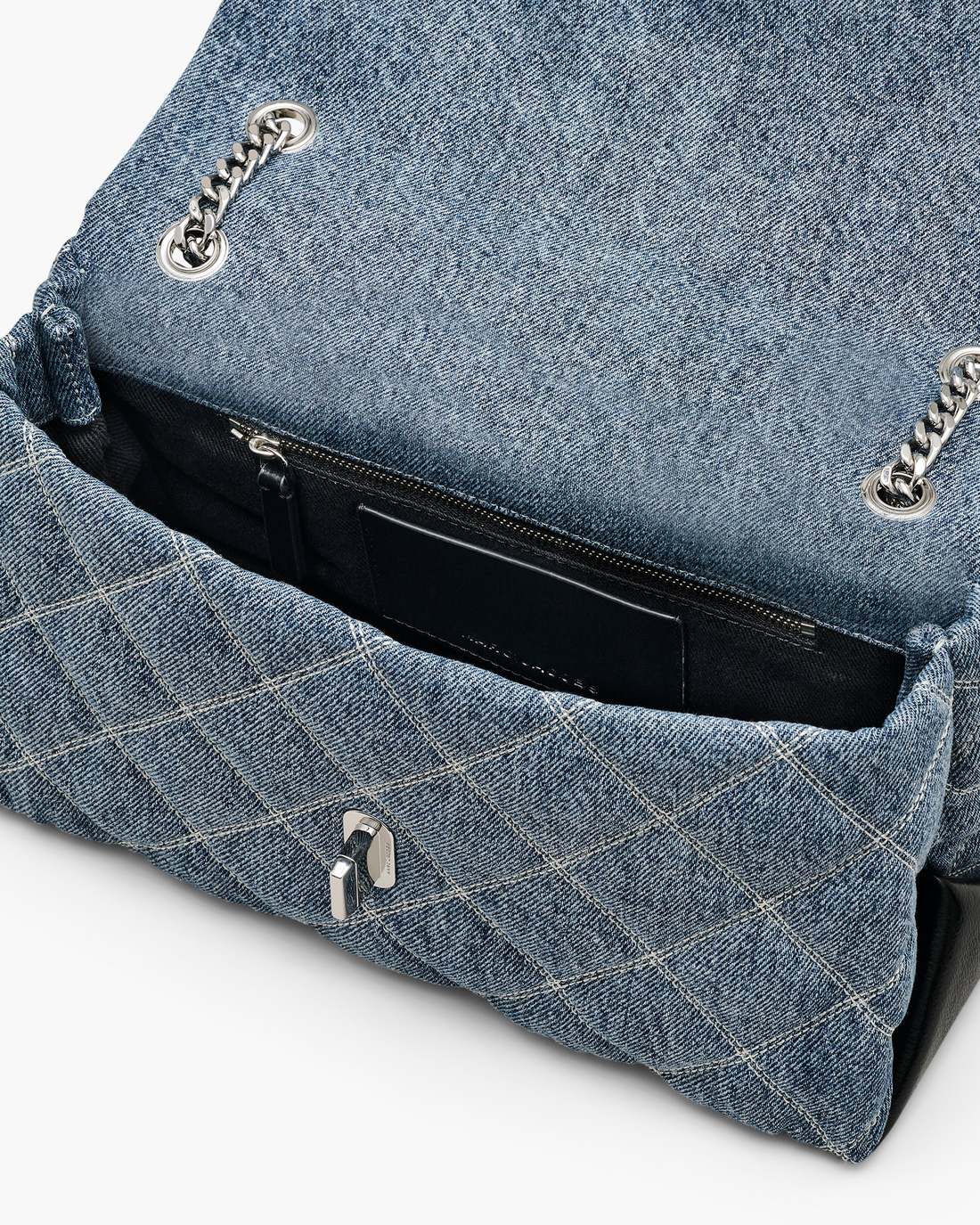 Marc Jacobs The Quilted Denim Dual Convertible Shoulder Bag Light Wash Indigo BAGS