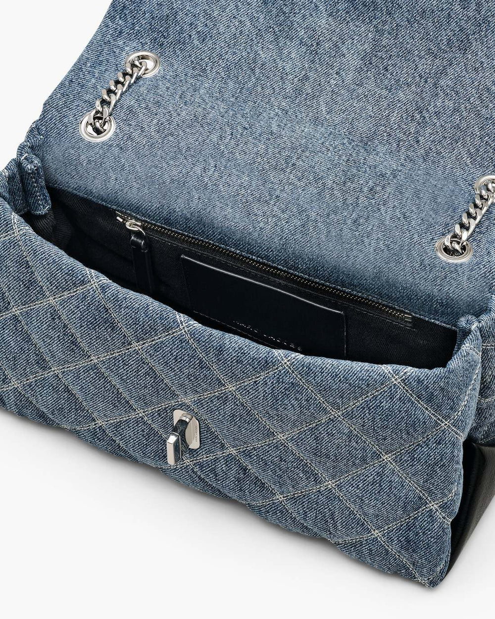Marc Jacobs The Quilted Denim Dual Convertible Shoulder Bag Light Wash Indigo BAGS