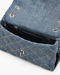 Marc Jacobs The Quilted Denim Dual Convertible Shoulder Bag Light Wash Indigo BAGS