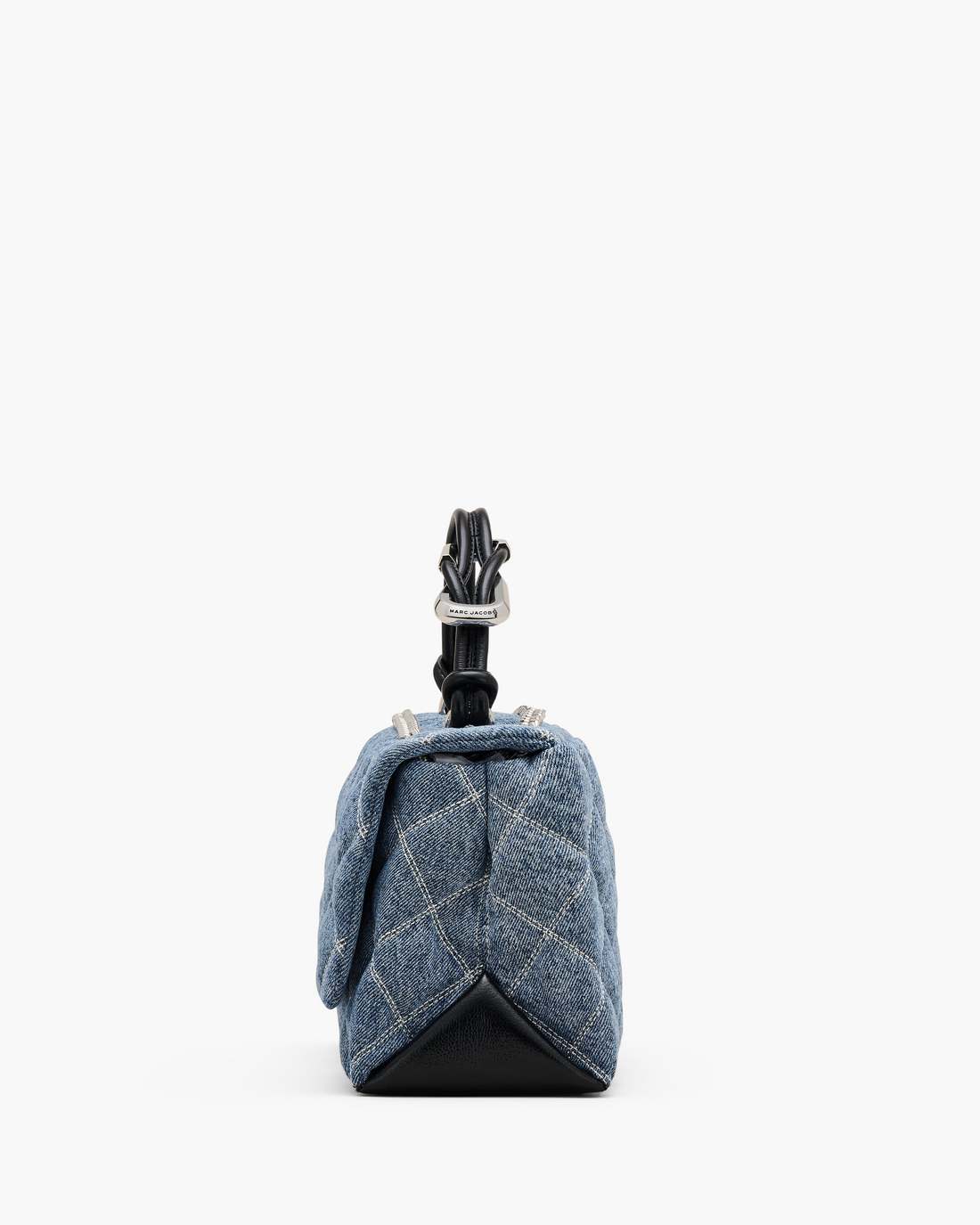 Marc Jacobs The Quilted Denim Dual Convertible Shoulder Bag Light Wash Indigo BAGS
