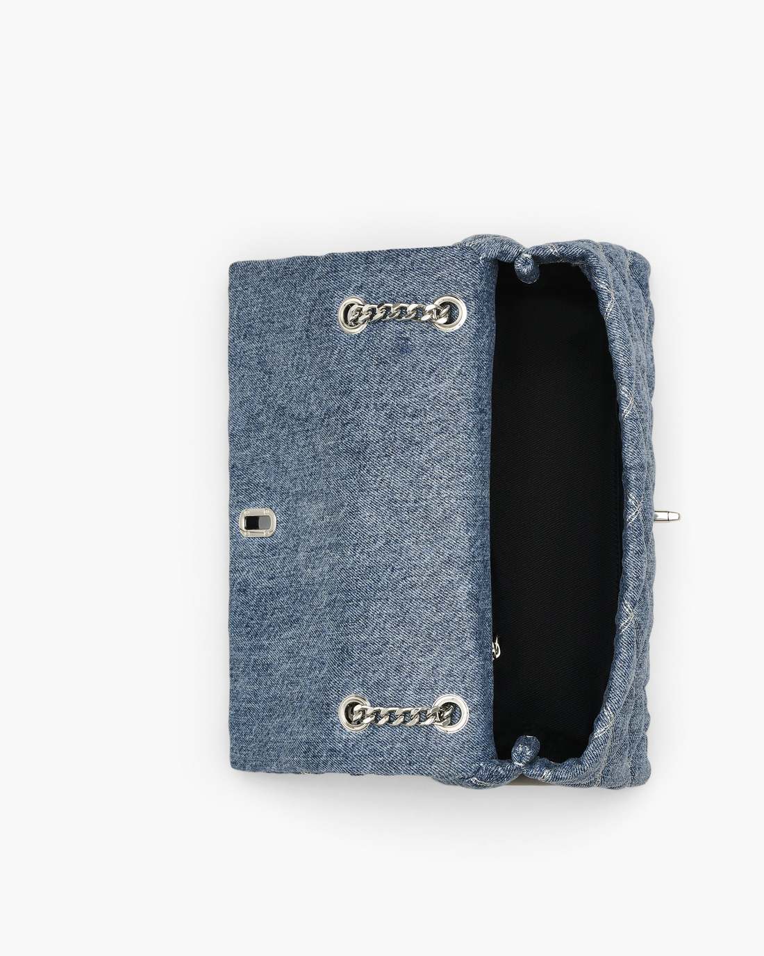Marc Jacobs The Quilted Denim Dual Convertible Shoulder Bag Light Wash Indigo BAGS