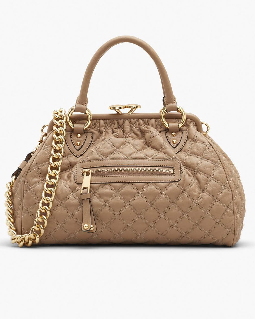 Marc Jacobs Re-Edition Quilted Leather Stam Bag Camel BAGS
