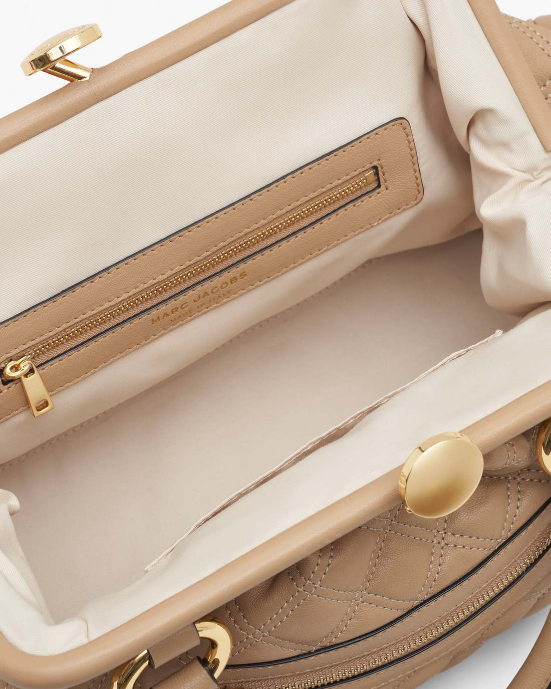 Marc Jacobs Re-Edition Quilted Leather Stam Bag Camel BAGS