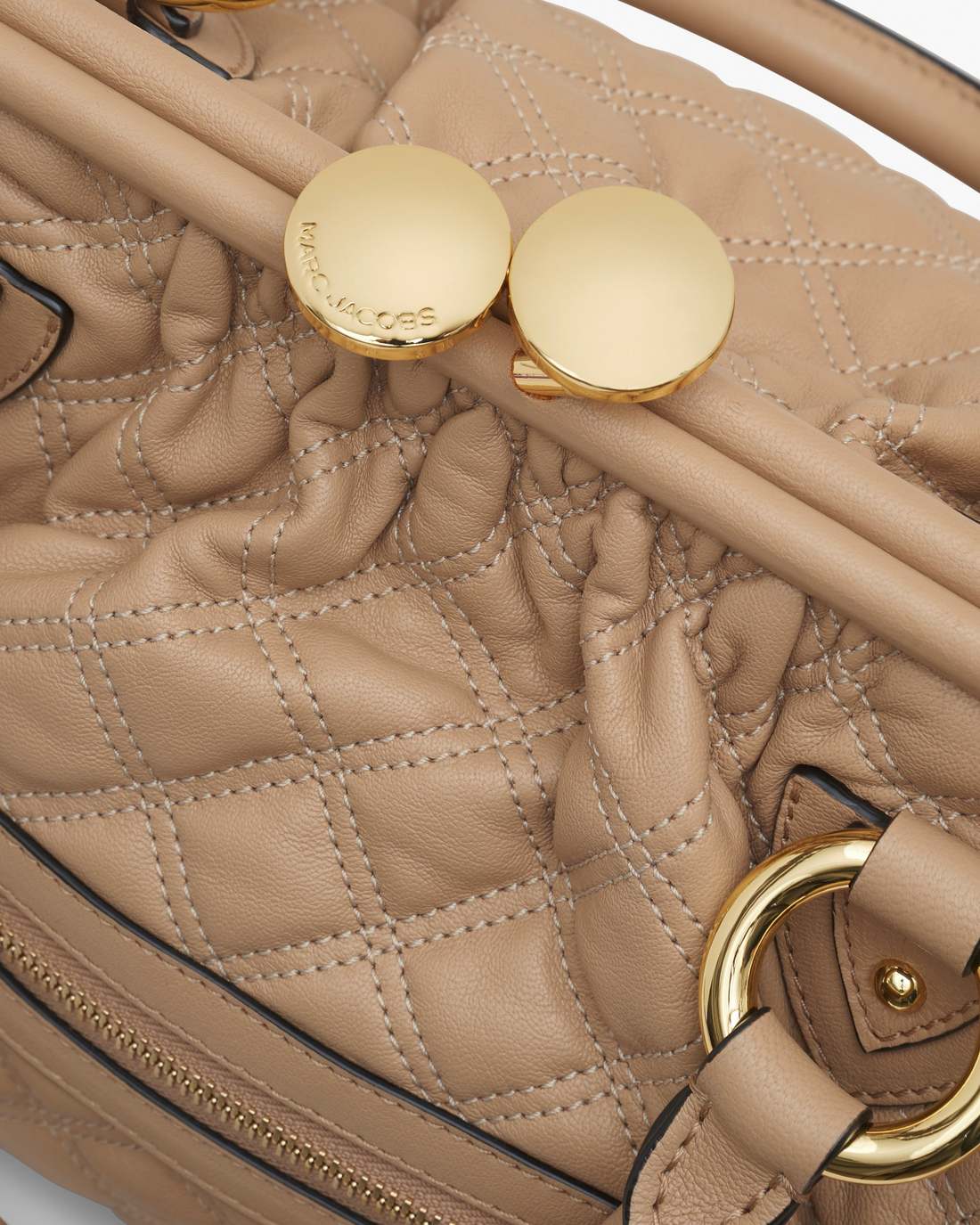 Marc Jacobs Re-Edition Quilted Leather Stam Bag Camel BAGS