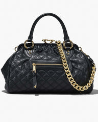 Marc Jacobs Re-Edition Quilted Leather Stam Bag Black BAGS