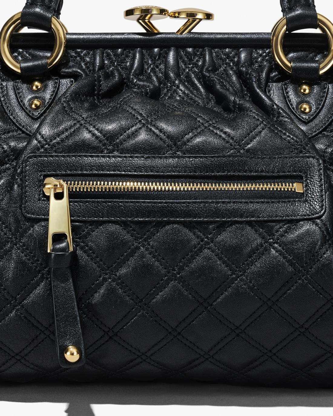 Marc Jacobs Re-Edition Quilted Leather Stam Bag Black BAGS