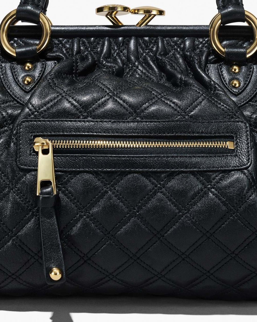 Marc Jacobs Re-Edition Quilted Leather Stam Bag Black BAGS