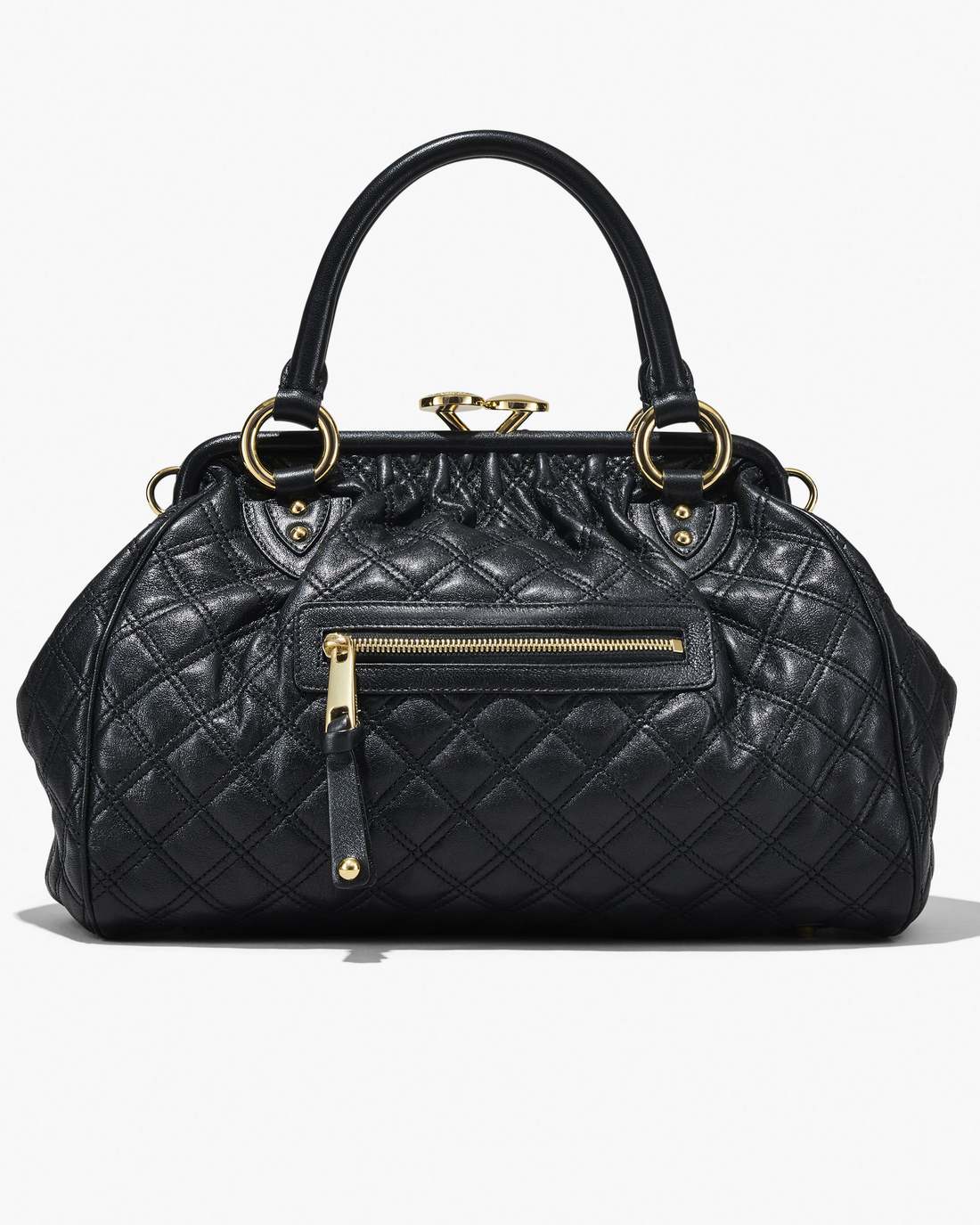Marc Jacobs Re-Edition Quilted Leather Stam Bag Black BAGS