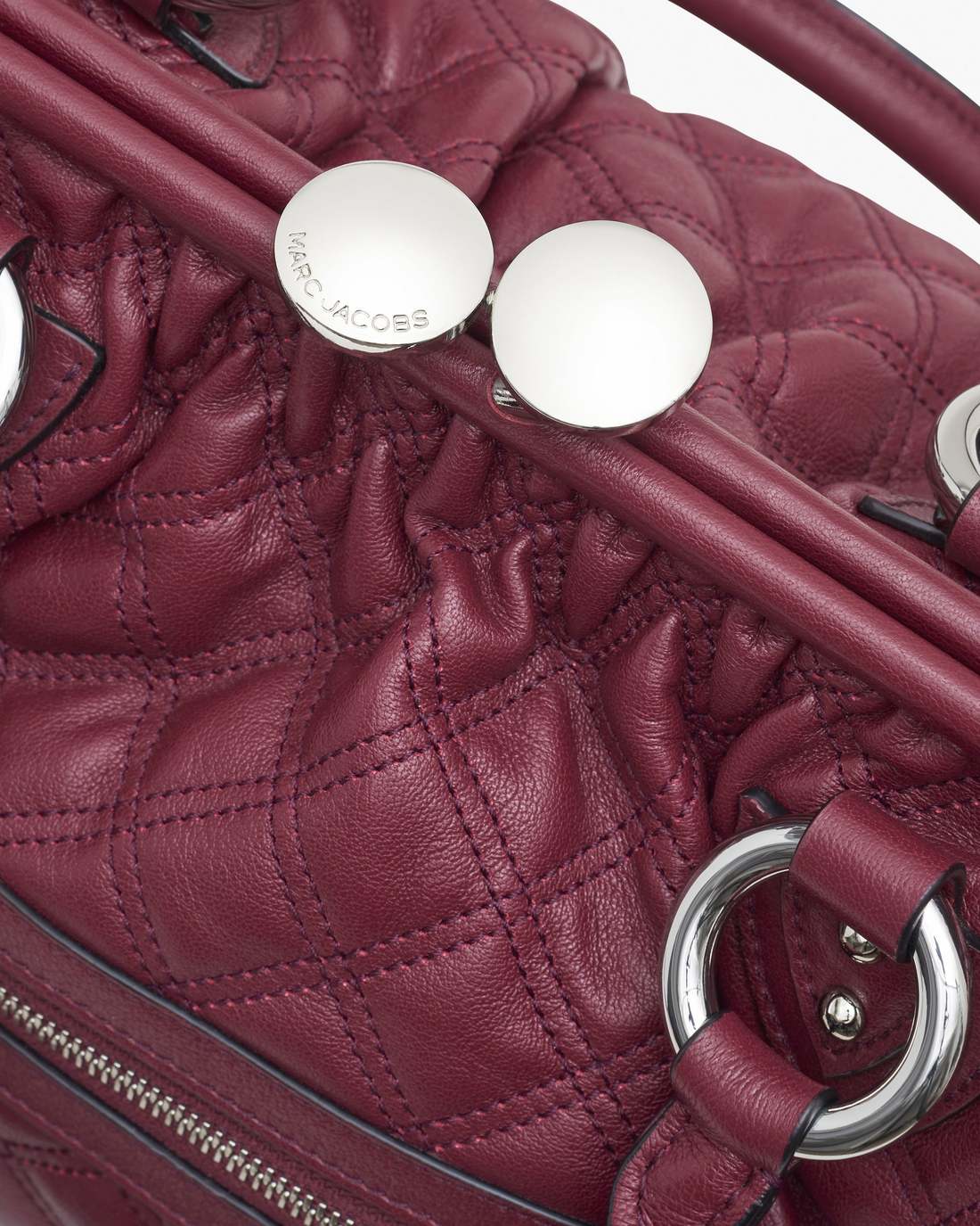 Marc Jacobs Re-Edition Quilted Leather Stam Bag Cherry BAGS