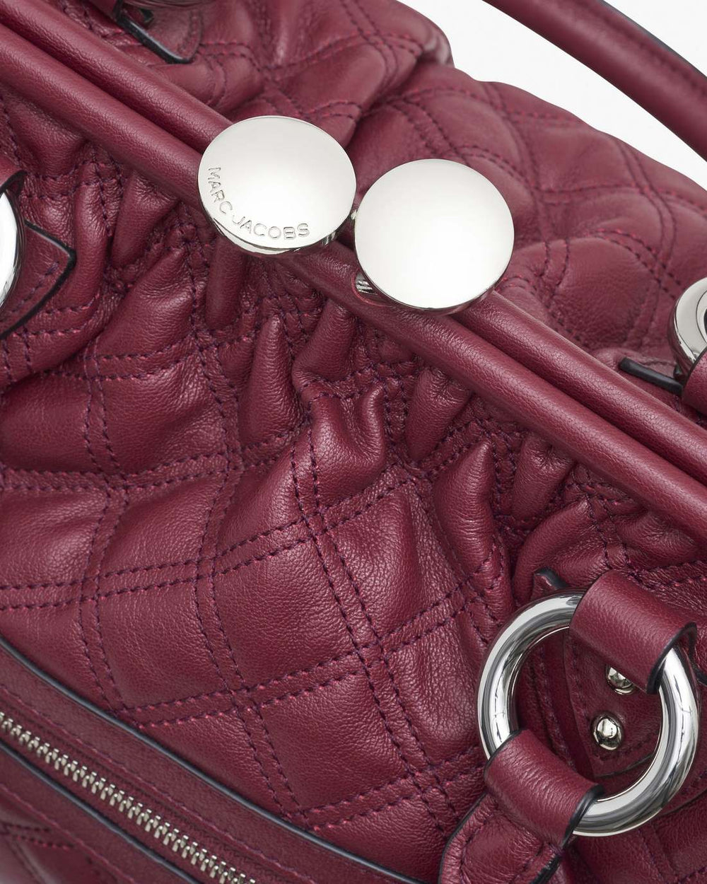 Marc Jacobs Re-Edition Quilted Leather Stam Bag Cherry BAGS