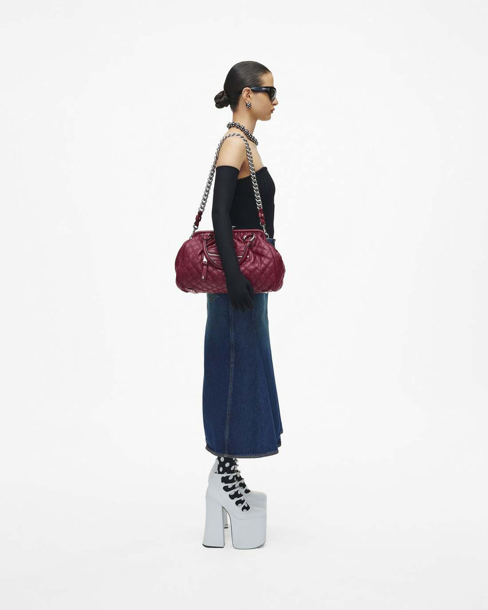 Marc Jacobs Re-Edition Quilted Leather Stam Bag Cherry BAGS
