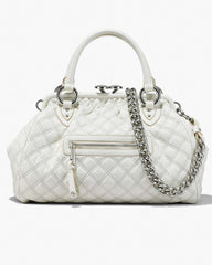 Marc Jacobs Re-Edition Quilted Leather Stam Bag Cloud White BAGS