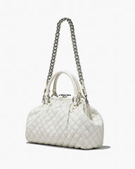 Marc Jacobs Re-Edition Quilted Leather Stam Bag Cloud White BAGS
