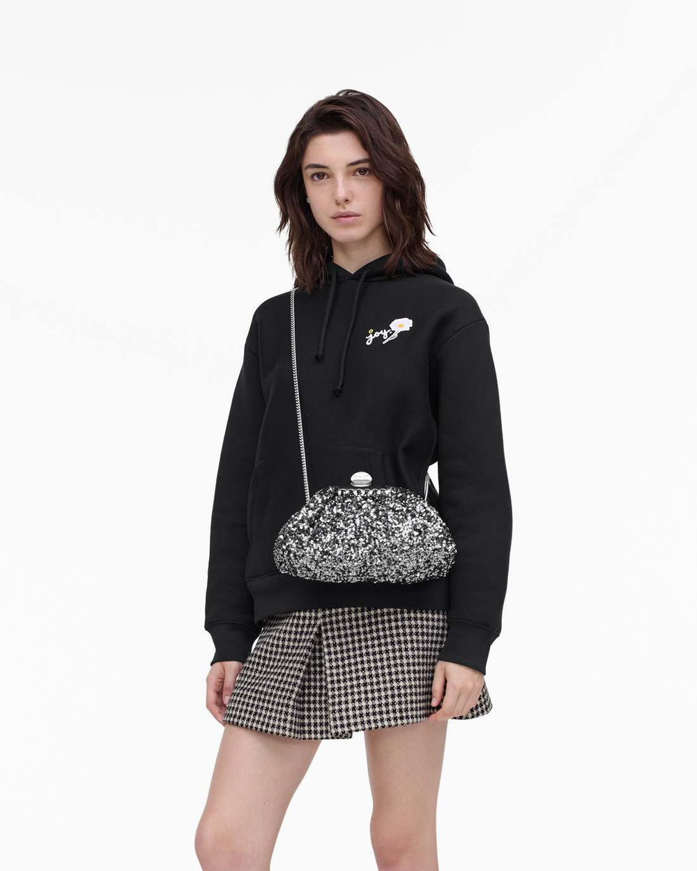 Marc Jacobs The Sequin Glam Small Clutch Silver BAGS|NEW ARRIVALS