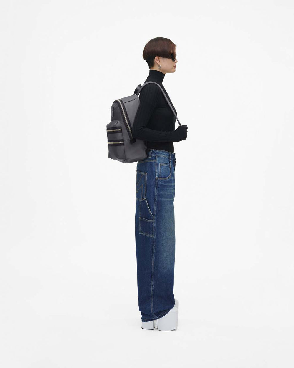 Marc Jacobs The Biker Nylon Large Backpack Dark Shadow BAGS