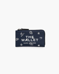 Marc Jacobs The Bandana Top Zip Multi Wallet Navy Multi WALLETS|NEW ARRIVALS