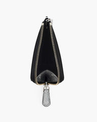 Marc Jacobs The Coated Glitter Everyday Top Zip Wallet Silver WALLETS|NEW ARRIVALS