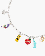 Marc Jacobs The City Charm Necklace New York Silver/Multi JEWELRY