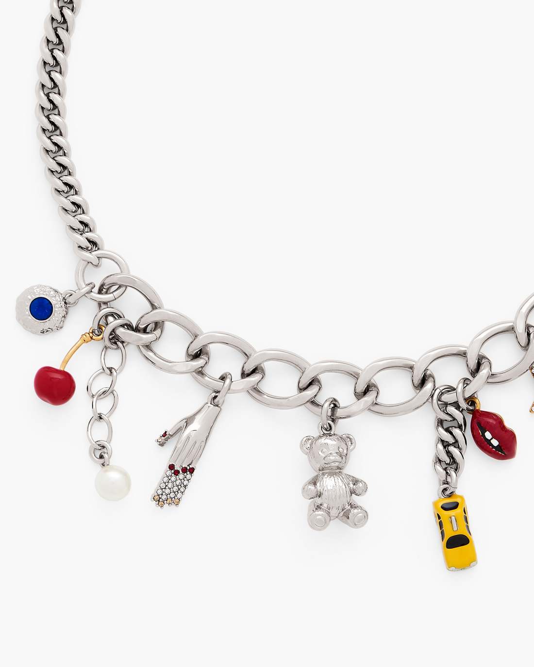 Marc Jacobs The Trinket Charm Necklace Silver/Multi JEWELRY|NEW ARRIVALS