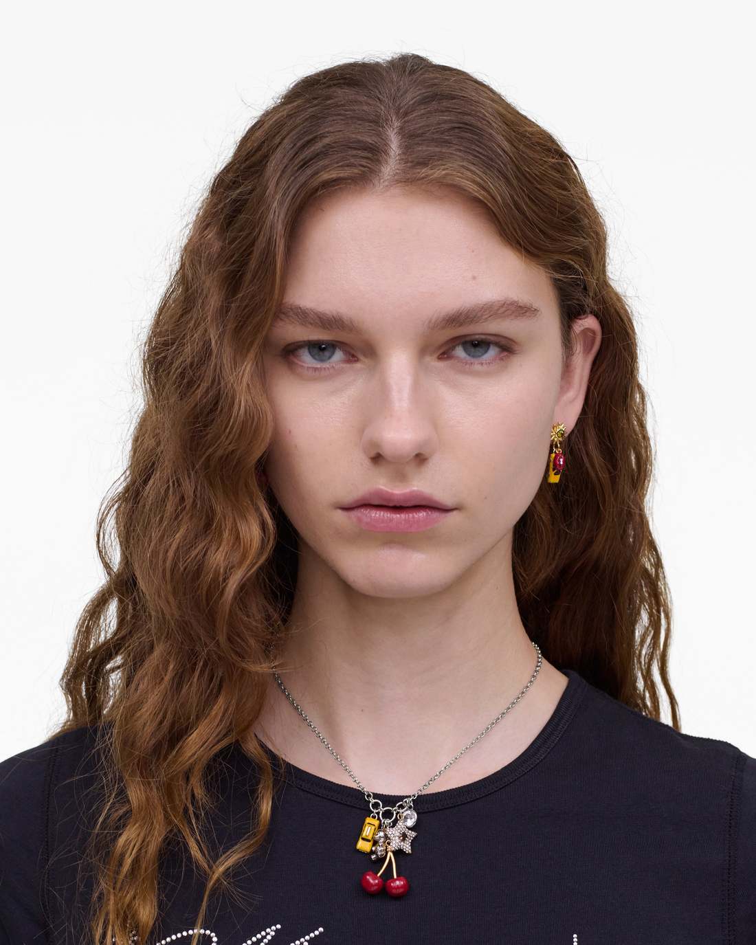 Marc Jacobs The Trinket Cluster Necklace Silver/Multi JEWELRY|NEW ARRIVALS
