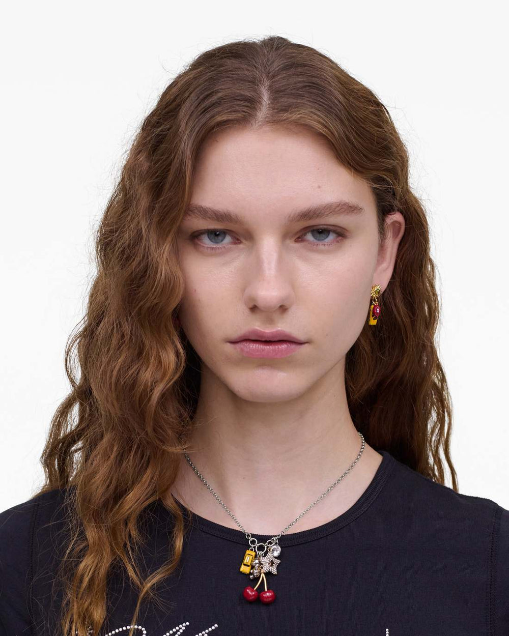 Marc Jacobs The Trinket Cluster Necklace Silver/Multi JEWELRY|NEW ARRIVALS
