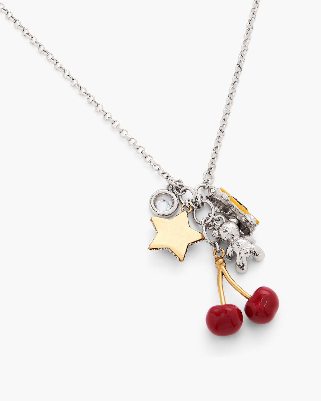Marc Jacobs The Trinket Cluster Necklace Silver/Multi JEWELRY|NEW ARRIVALS