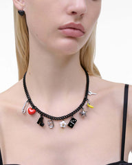Marc Jacobs The Collector Charm Necklace Black Multi JEWELRY