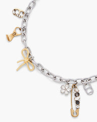 Marc Jacobs The Grunge Glam Charm Necklace Gold/Silver JEWELRY