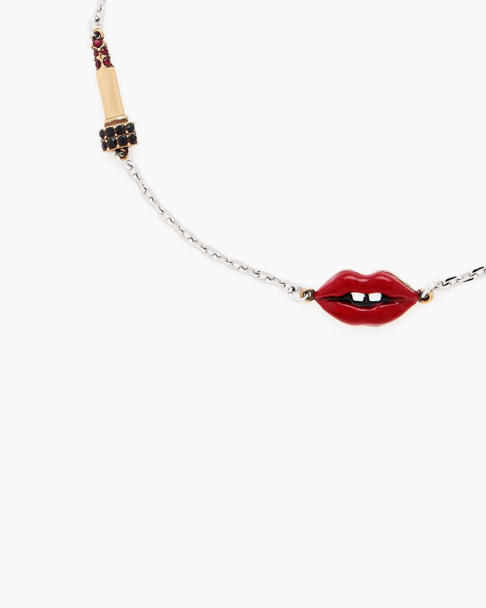 Marc Jacobs The Lips Slider Bracelet Silver/Red JEWELRY|NEW ARRIVALS