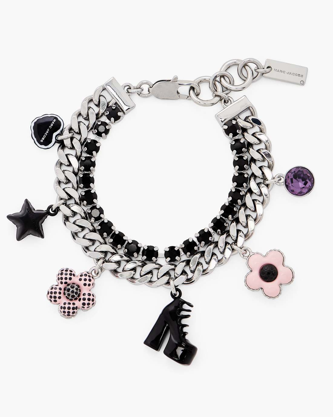 Marc Jacobs The Mini Icon Dot Charm Bracelet Silver/Multi JEWELRY