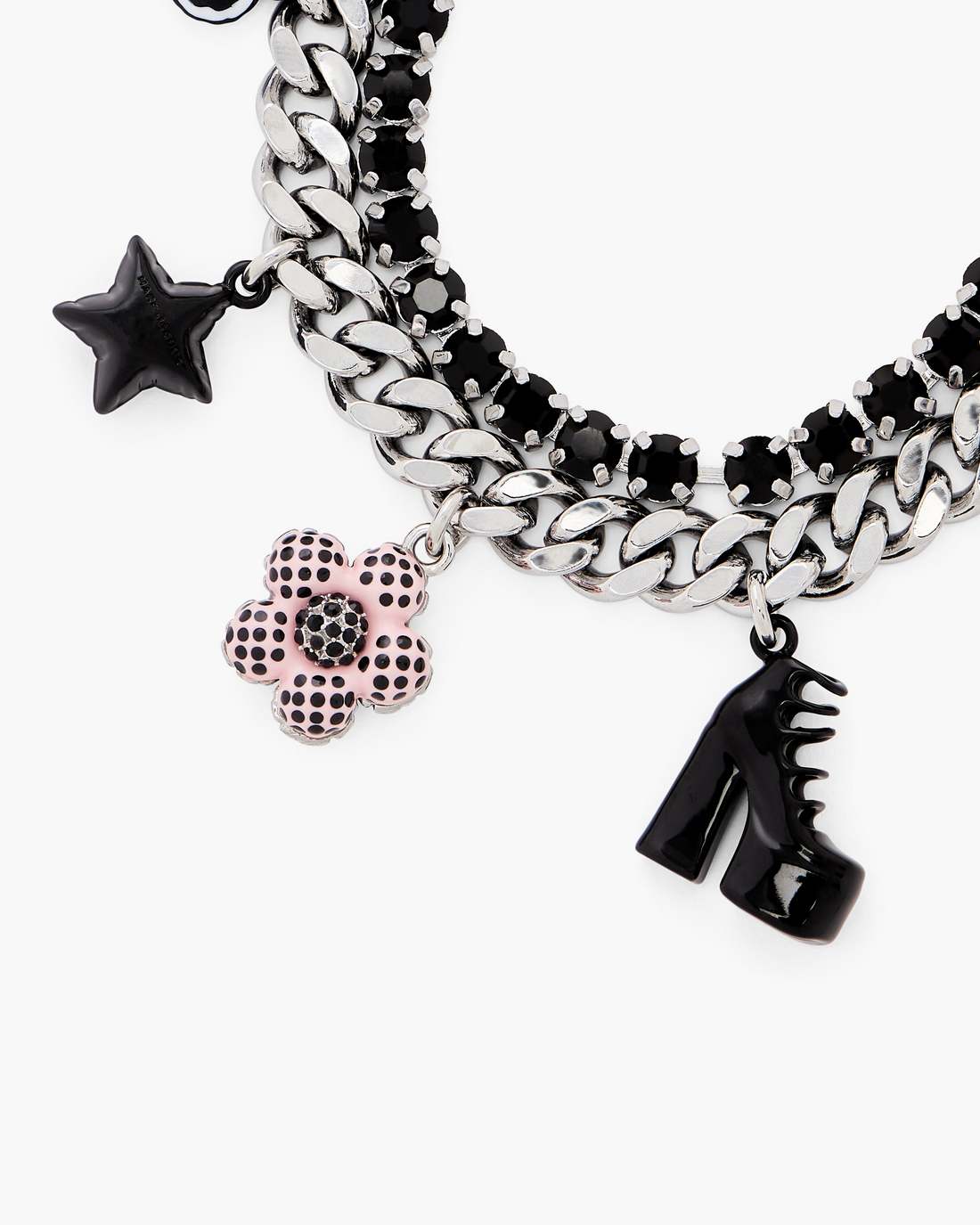 Marc Jacobs The Mini Icon Dot Charm Bracelet Silver/Multi JEWELRY