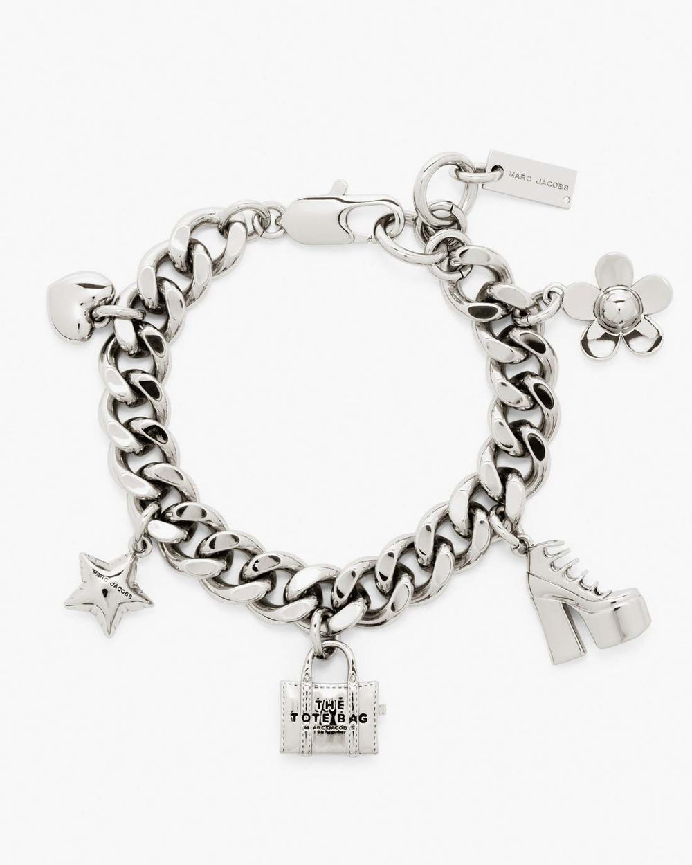 Marc Jacobs The Mini Icon Charm Bracelet Light Antique Silver JEWELRY