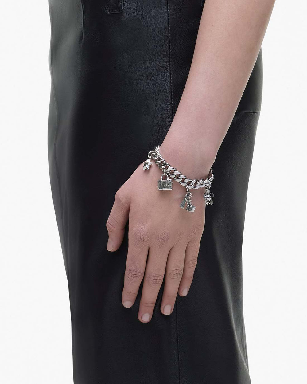 Marc Jacobs The Mini Icon Charm Bracelet Light Antique Silver JEWELRY