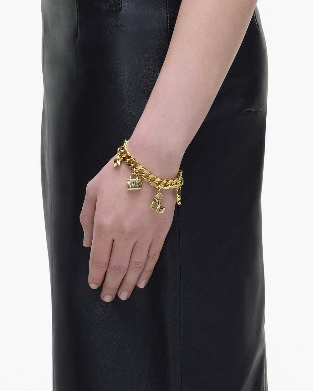 Marc Jacobs The Mini Icon Charm Bracelet Light Antique Gold JEWELRY