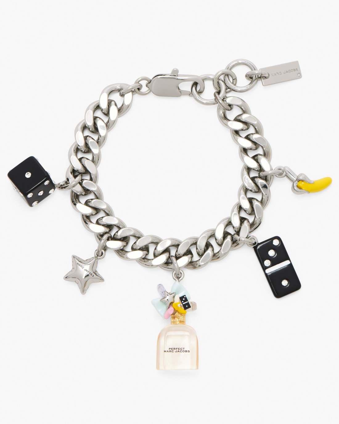 Marc Jacobs Perfect Charm Bracelet Silver/Pink Multi JEWELRY