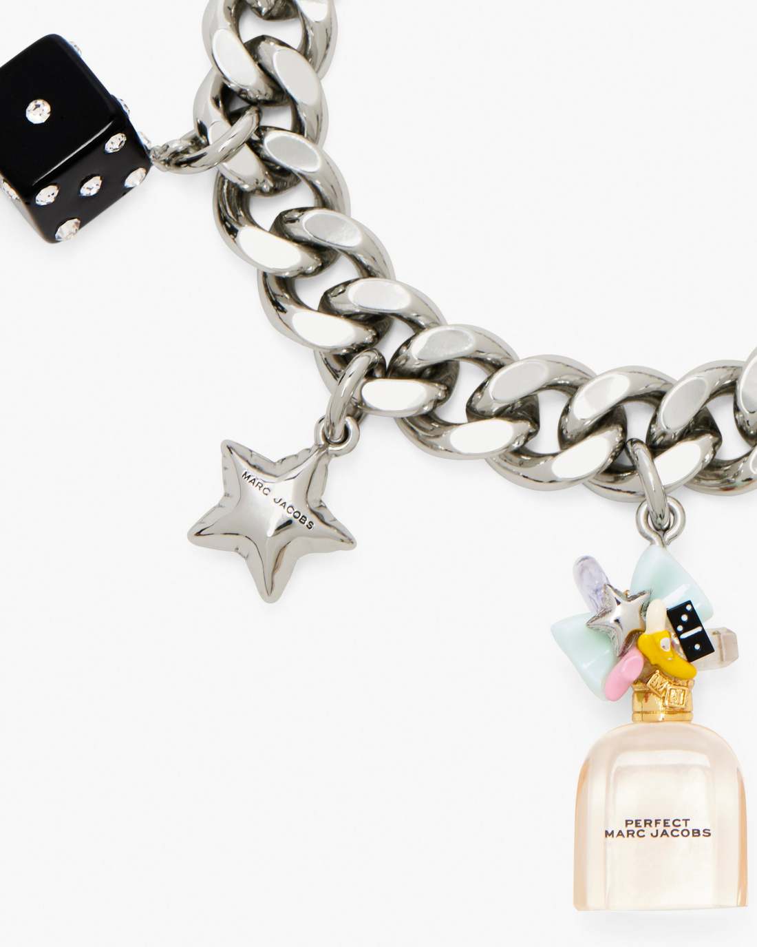 Marc Jacobs Perfect Charm Bracelet Silver/Pink Multi JEWELRY
