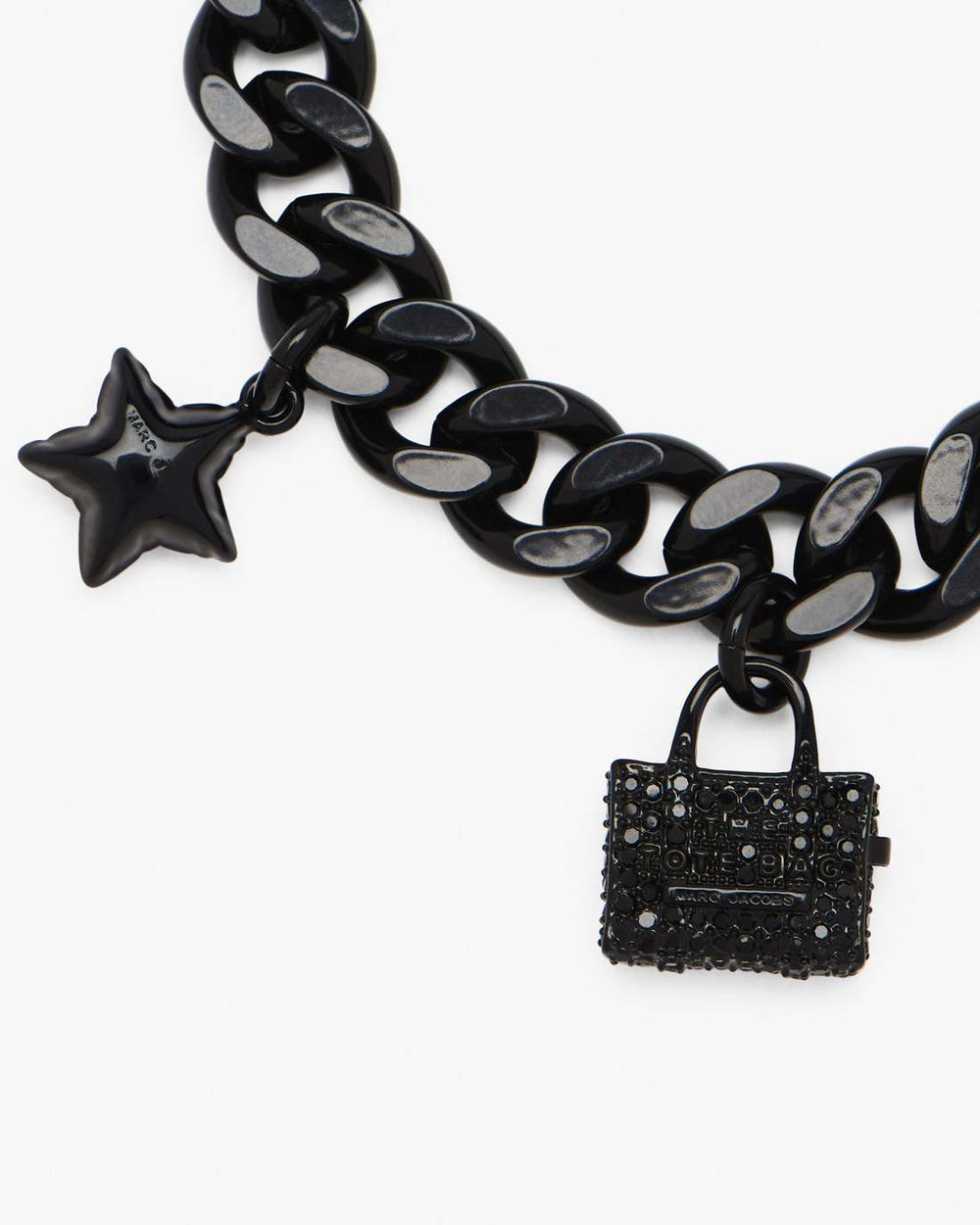 Marc Jacobs The Pave Mini Icon Charm Bracelet Black/Black Crystal JEWELRY