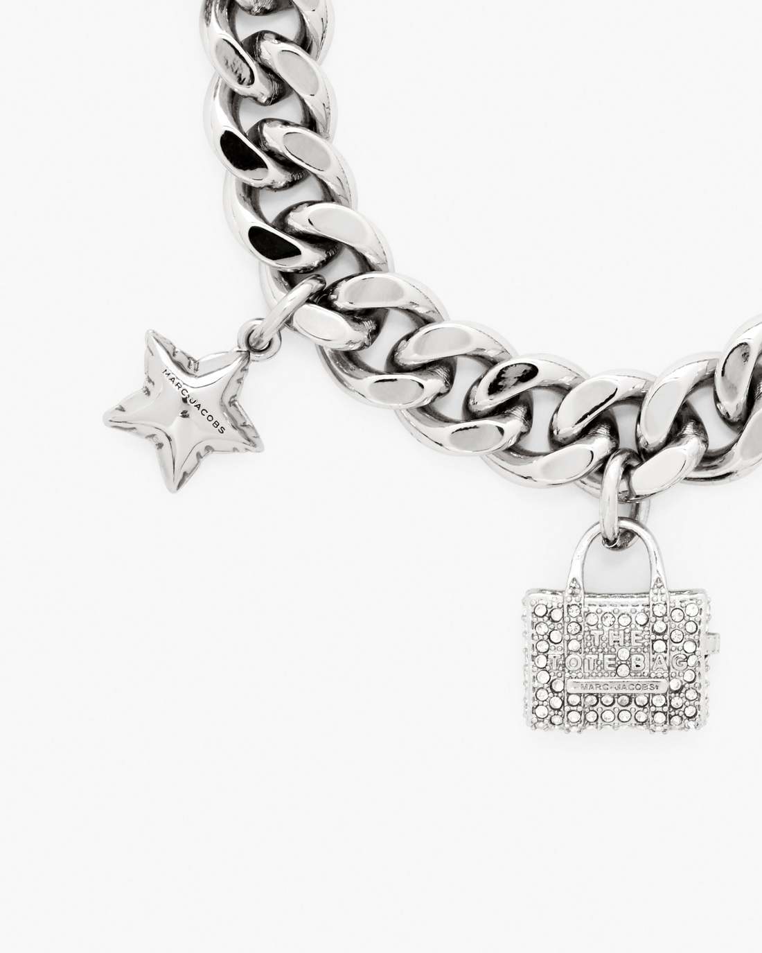 Marc Jacobs The Pave Mini Icon Charm Bracelet Silver/Crystal JEWELRY