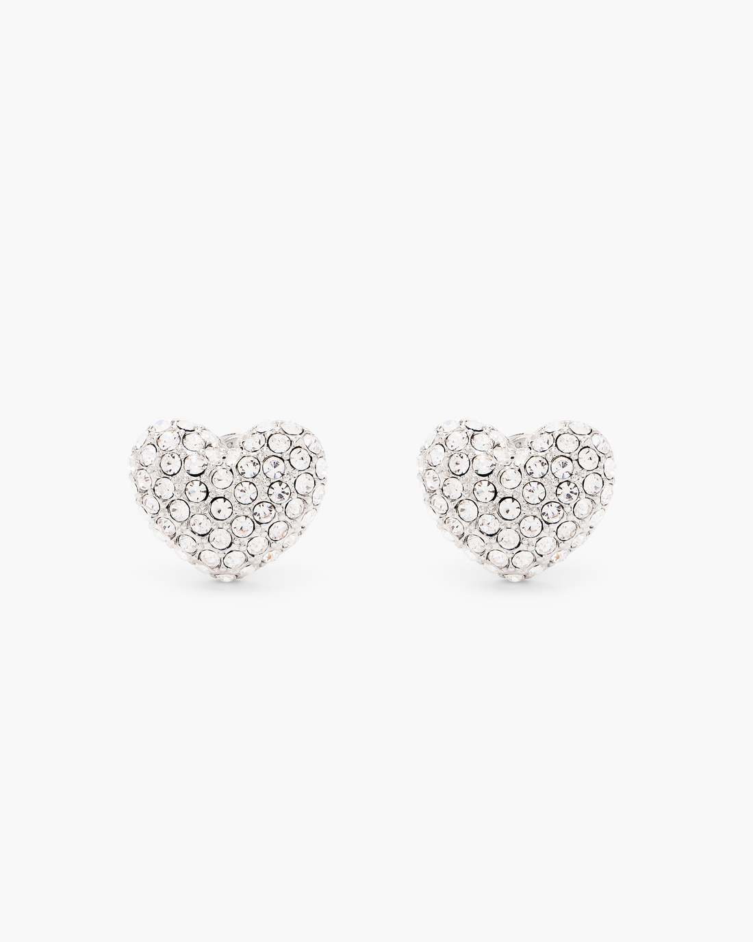 Marc Jacobs The Heart Pave Earrings Silver/Crystal JEWELRY|NEW ARRIVALS