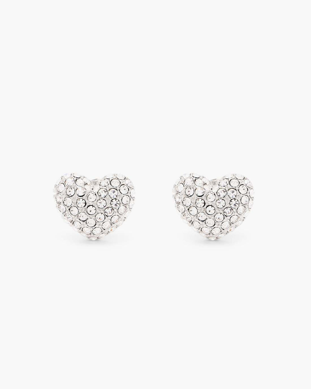 Marc Jacobs The Heart Pave Earrings Silver/Crystal JEWELRY|NEW ARRIVALS