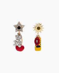 Marc Jacobs The Trinket Charm Cluster Earrings Silver/Multi JEWELRY|NEW ARRIVALS