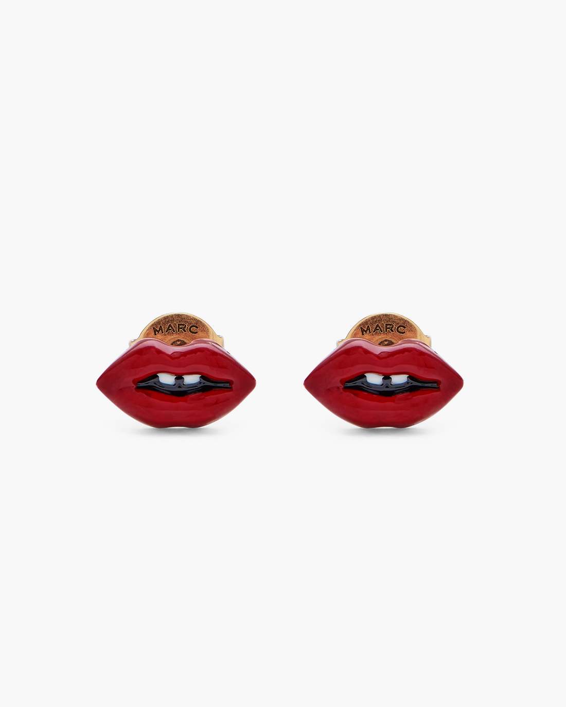 Marc Jacobs The Lips Stud Earrings Gold/Red JEWELRY|NEW ARRIVALS